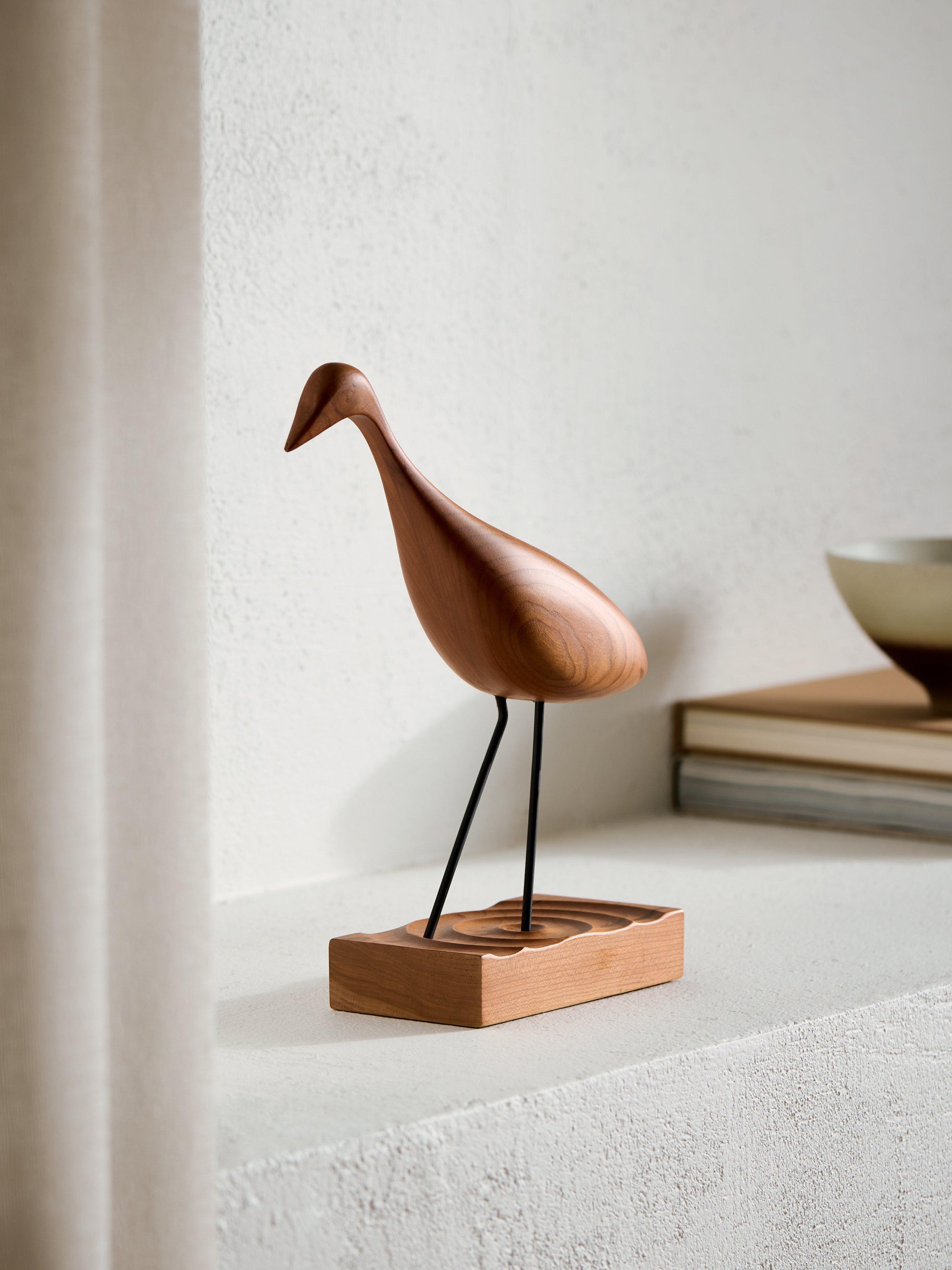 John Lewis carved wooden egret statue, UK version