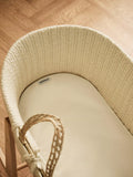 The Little Green Sheep Cotton Moses Basket Mattress Protector - British product