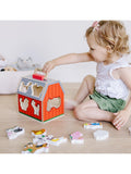 Melissa & Doug sorting barn with wooden farm pieces, UK version