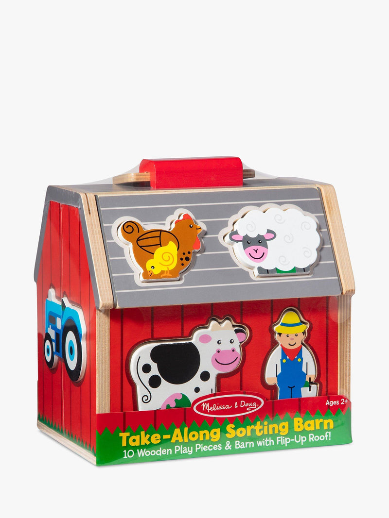 Melissa & Doug sorting barn with wooden farm pieces, UK version
