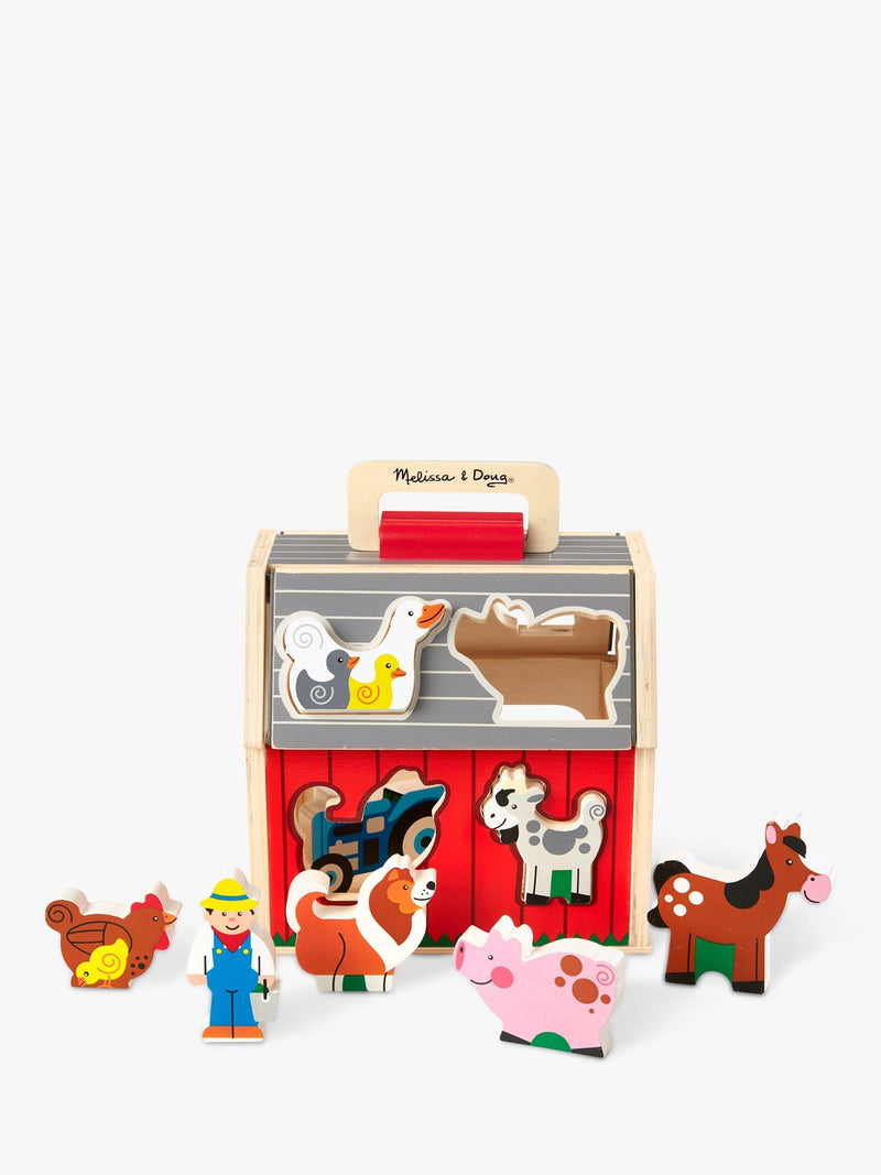 Melissa & Doug sorting barn with wooden farm pieces, UK version