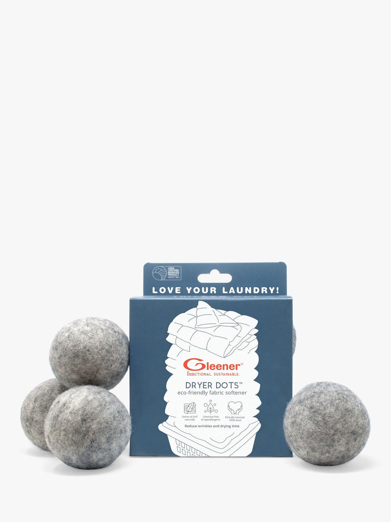 Gleener wool dryer balls, reusable and hypoallergenic (British brand)