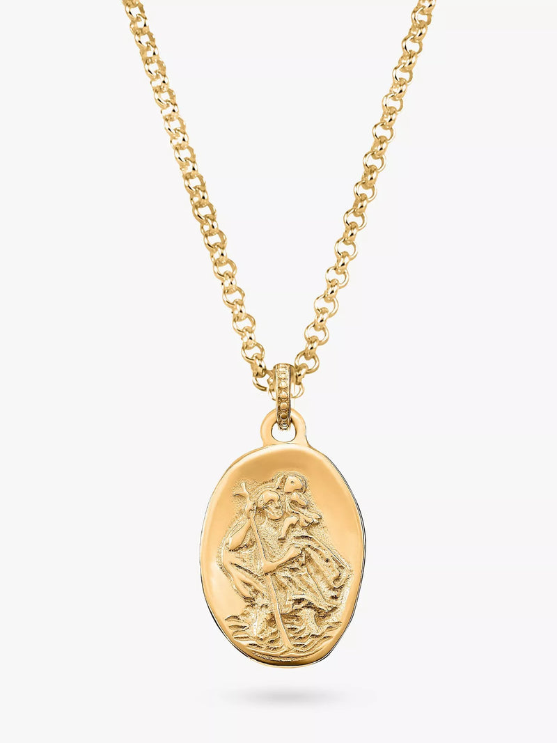 Dower & Hall Men's St. Christopher Pendant Necklace