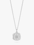 Collier chaîne Dower & Hall en saphir blanc Stellar 46 cm, importé du Royaume-Uni