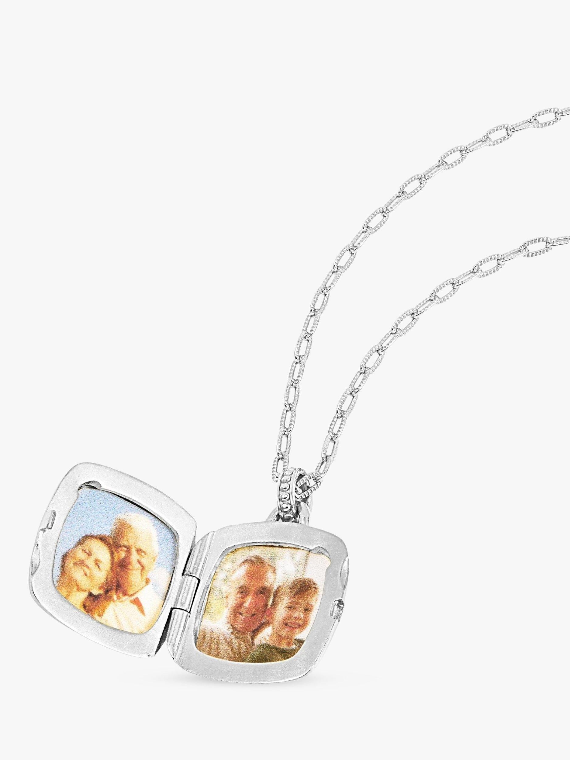 Collier chaîne Dower & Hall en saphir blanc Stellar 46 cm, importé du Royaume-Uni