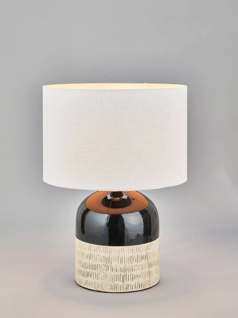 Pacific Lotta stoneware table lamp H51cm Dia35cm, UK version
