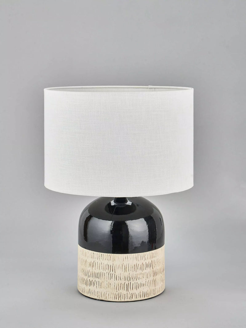 Pacific Lotta stoneware table lamp H51cm Dia35cm, UK version