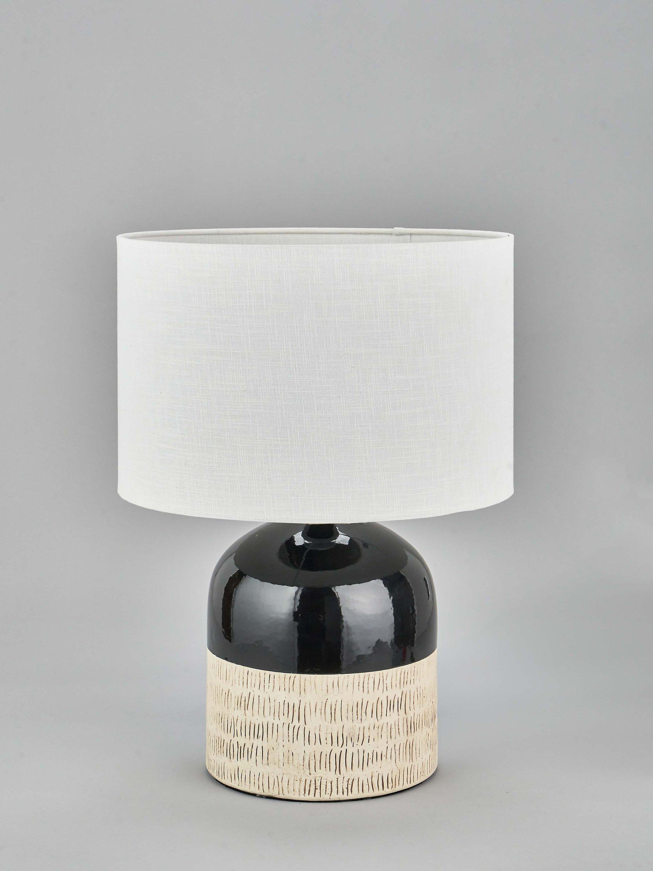 Pacific Lotta stoneware table lamp H51cm Dia35cm, UK version