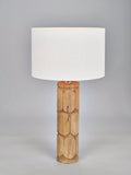 Pazifik Aurelia Holz-Tischlampe mit Mangoholz-Sockel - Britisches Produkt
