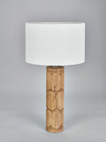 Pazifik Aurelia Holz-Tischlampe mit Mangoholz-Sockel - Britisches Produkt