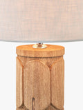 Pazifik Aurelia Holz-Tischlampe mit Mangoholz-Sockel - Britisches Produkt