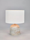 Pacific Nelu grey wooden table lamp, imported from the UK