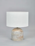 Pacific Nelu grey wooden table lamp, imported from the UK