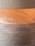 Pacific Nelu grey wooden table lamp, imported from the UK