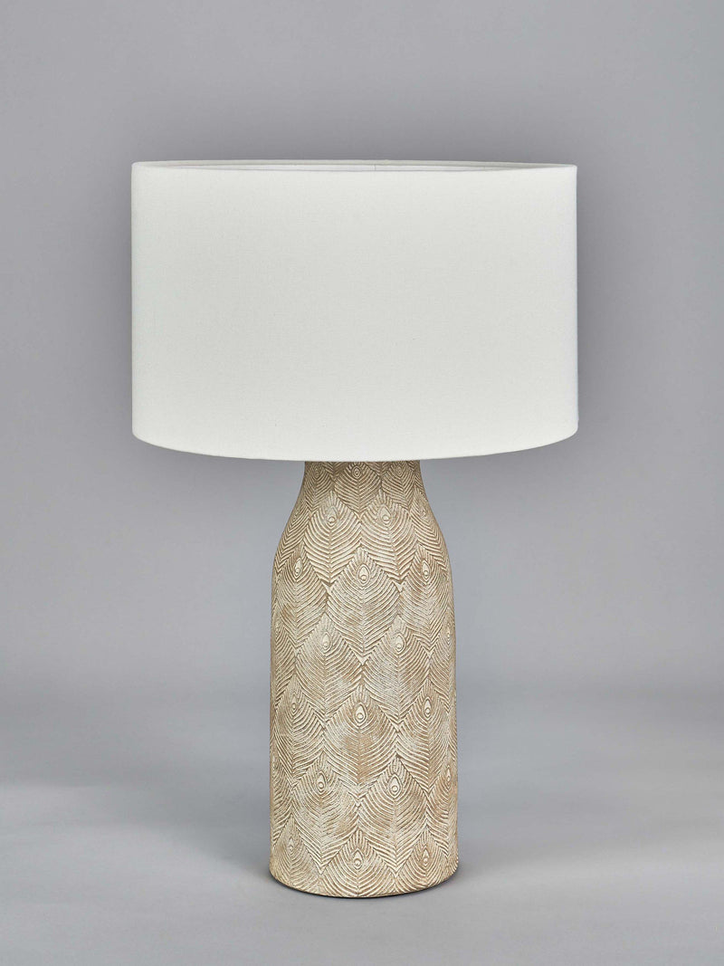 Pacific stoneware table lamp matte grey, imported from the UK