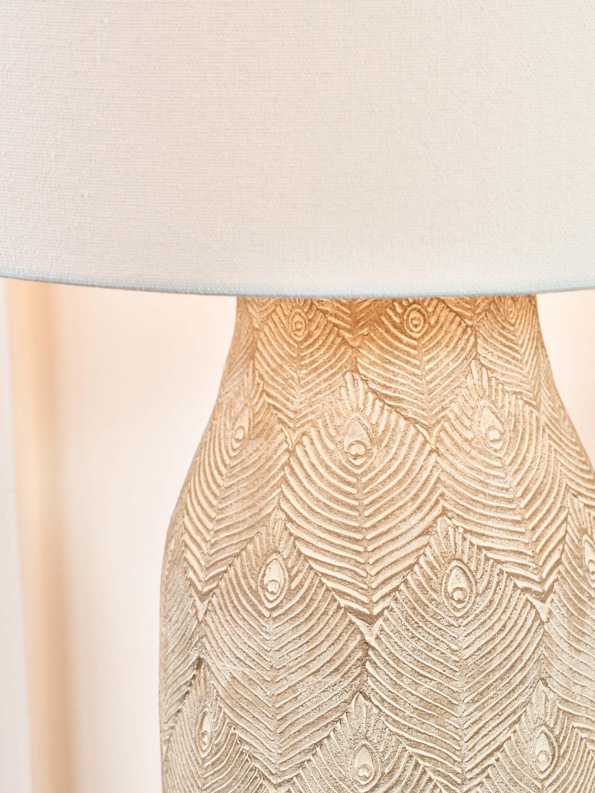 Pacific stoneware table lamp matte grey, imported from the UK