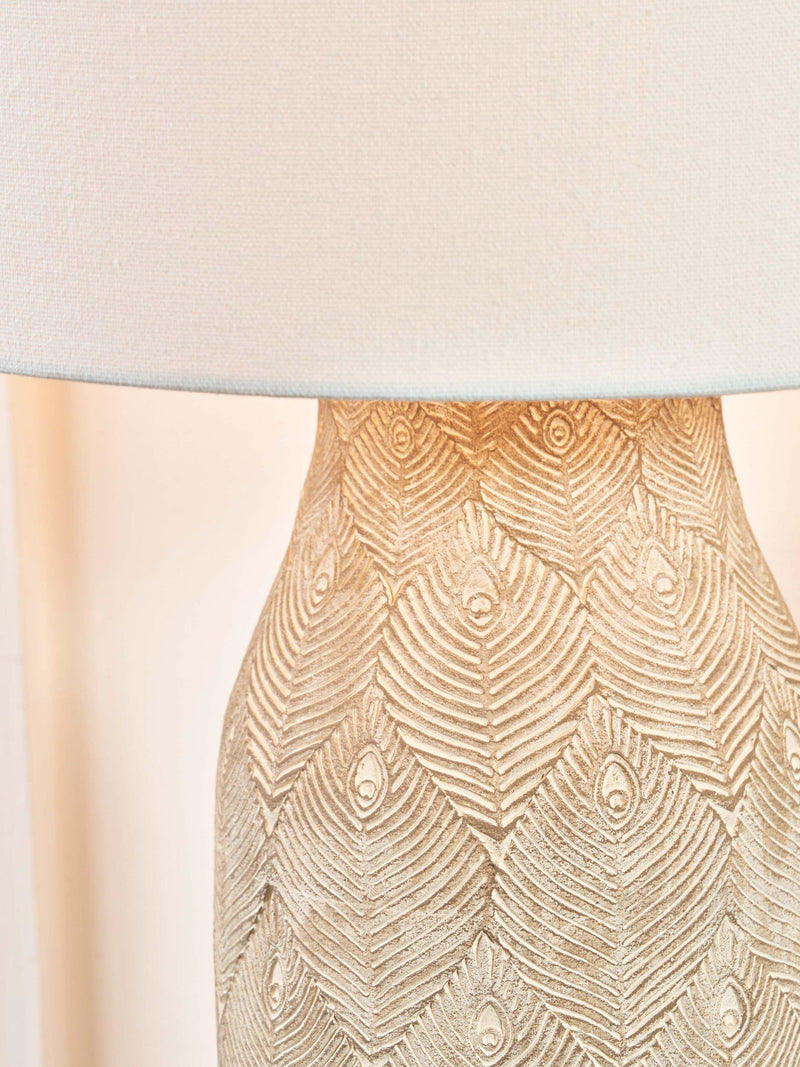 Pacific stoneware table lamp matte grey, imported from the UK