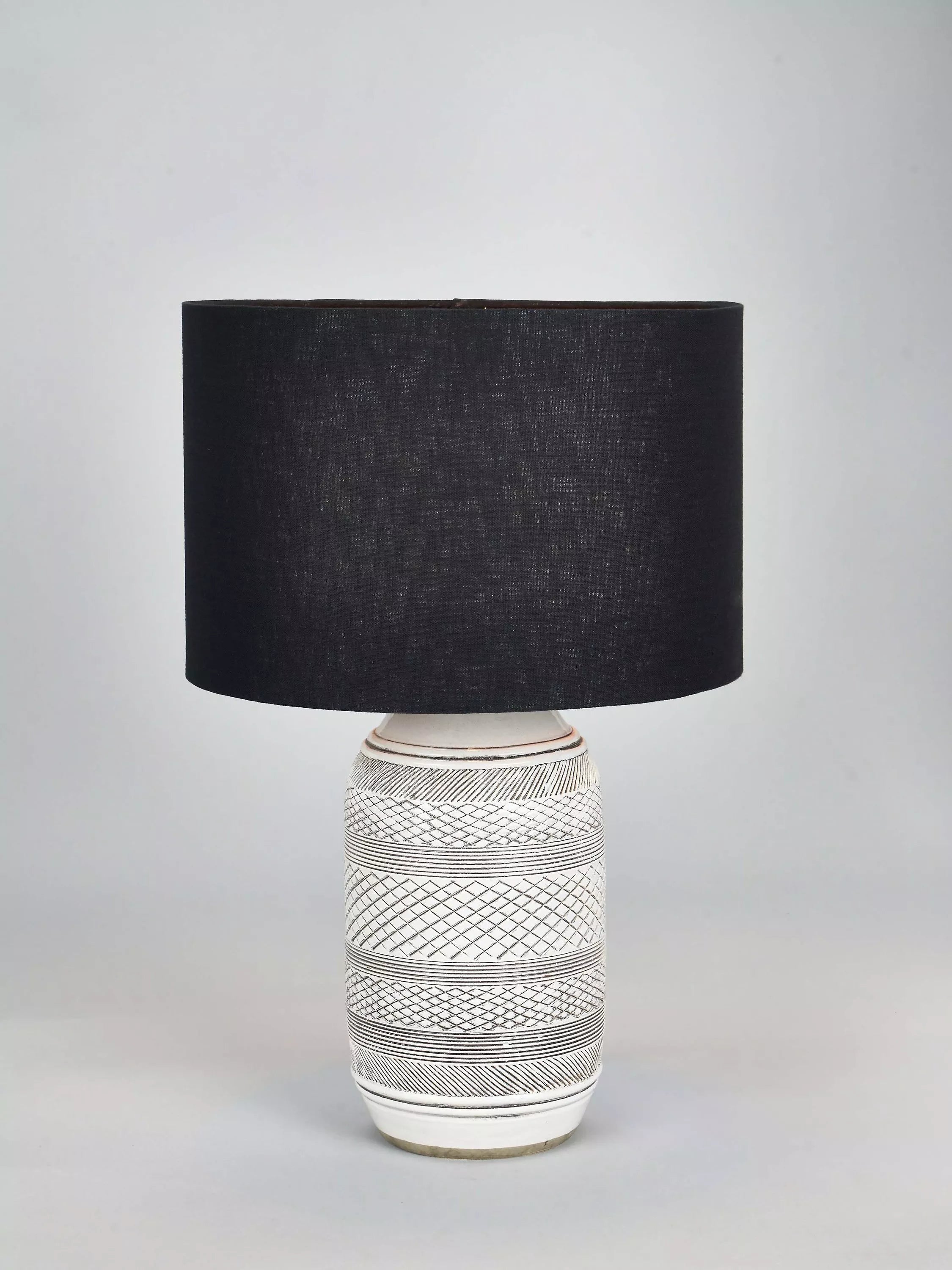 Pacific stoneware table lamp grey medium - British product