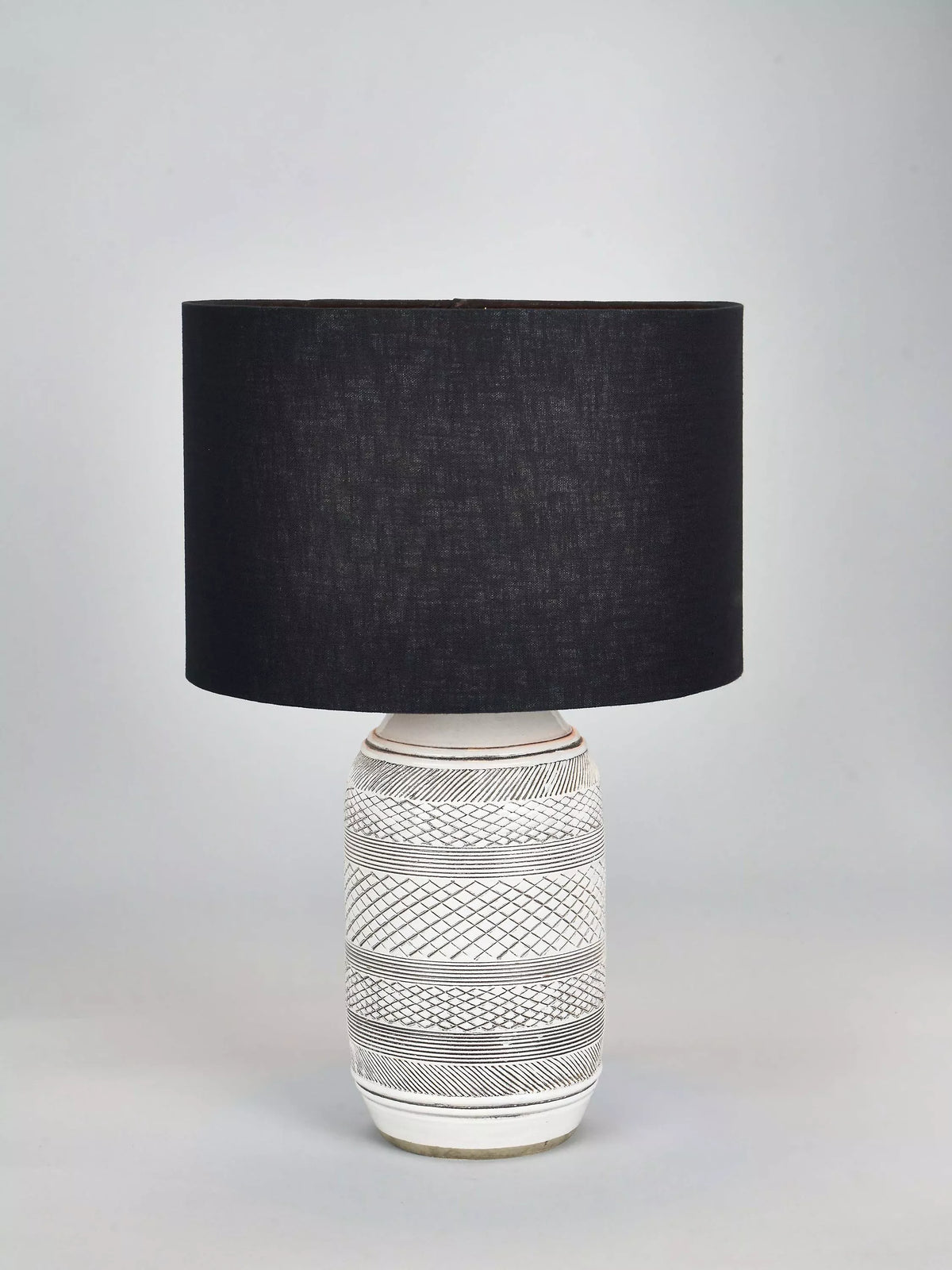 Pacific stoneware table lamp grey medium - British product