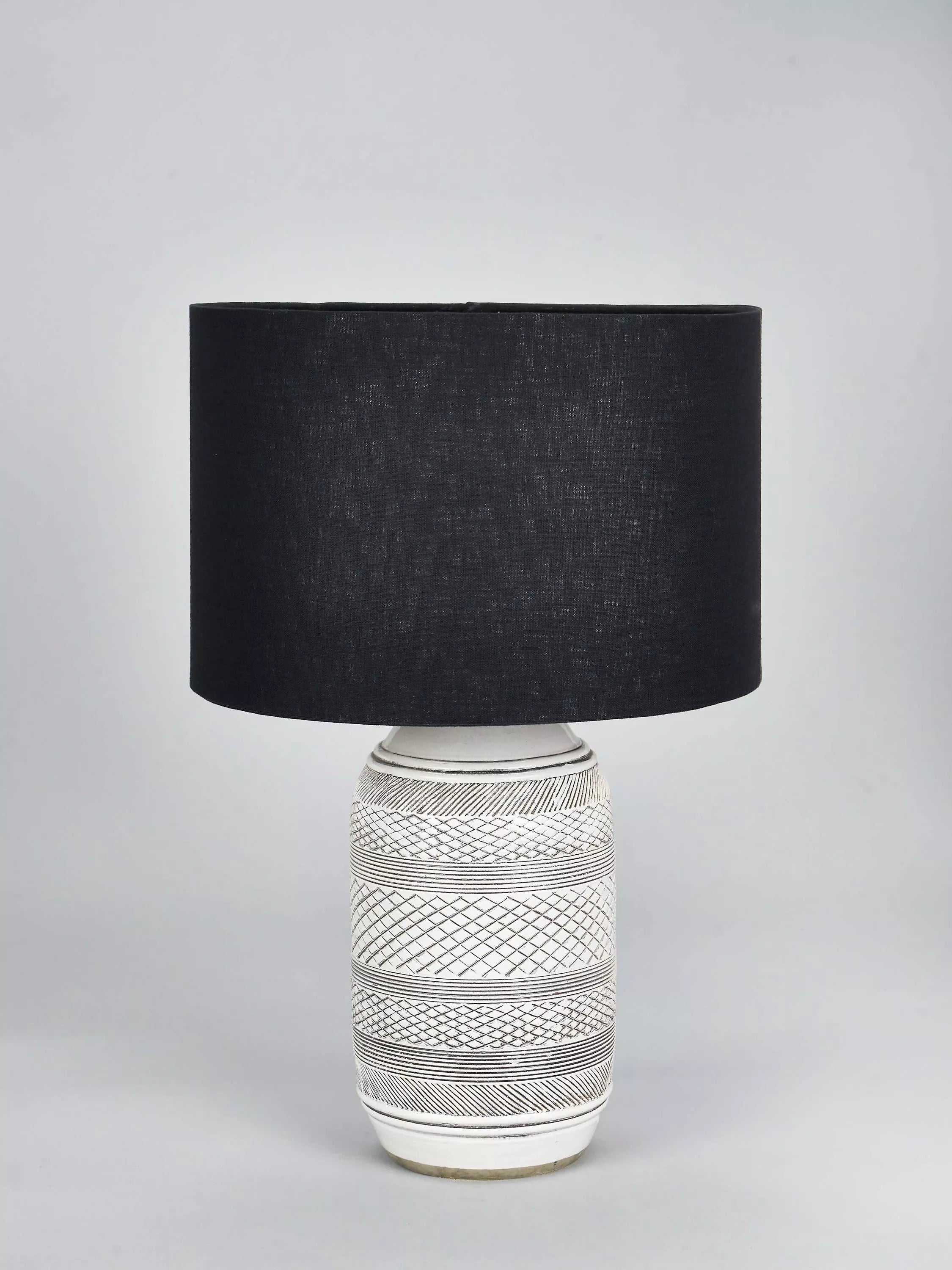 Pacific stoneware table lamp grey medium - British product