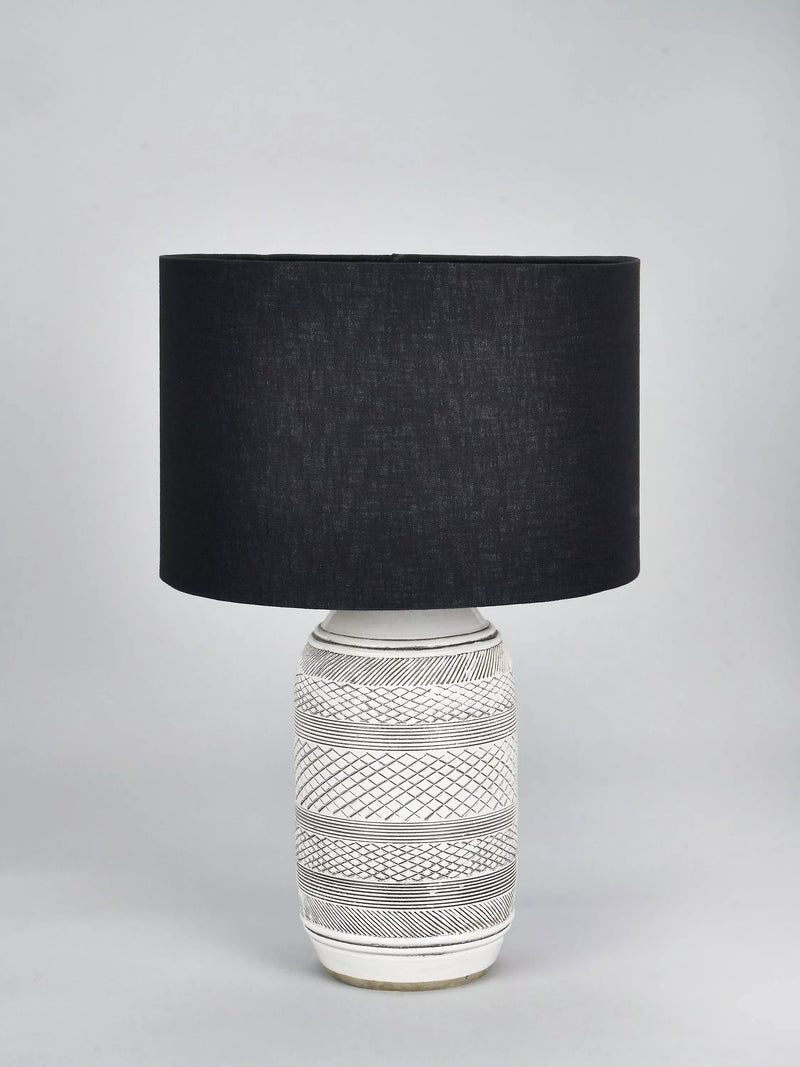 Pacific stoneware table lamp grey medium - British product