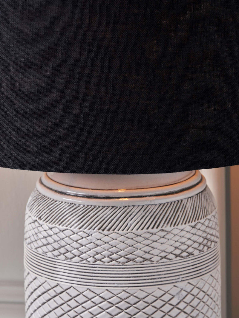 Pacific stoneware table lamp grey medium - British product