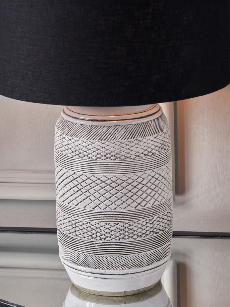 Pacific stoneware table lamp grey medium - British product
