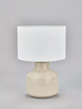 Pacific Nora ceramic table lamp cream shade - British product