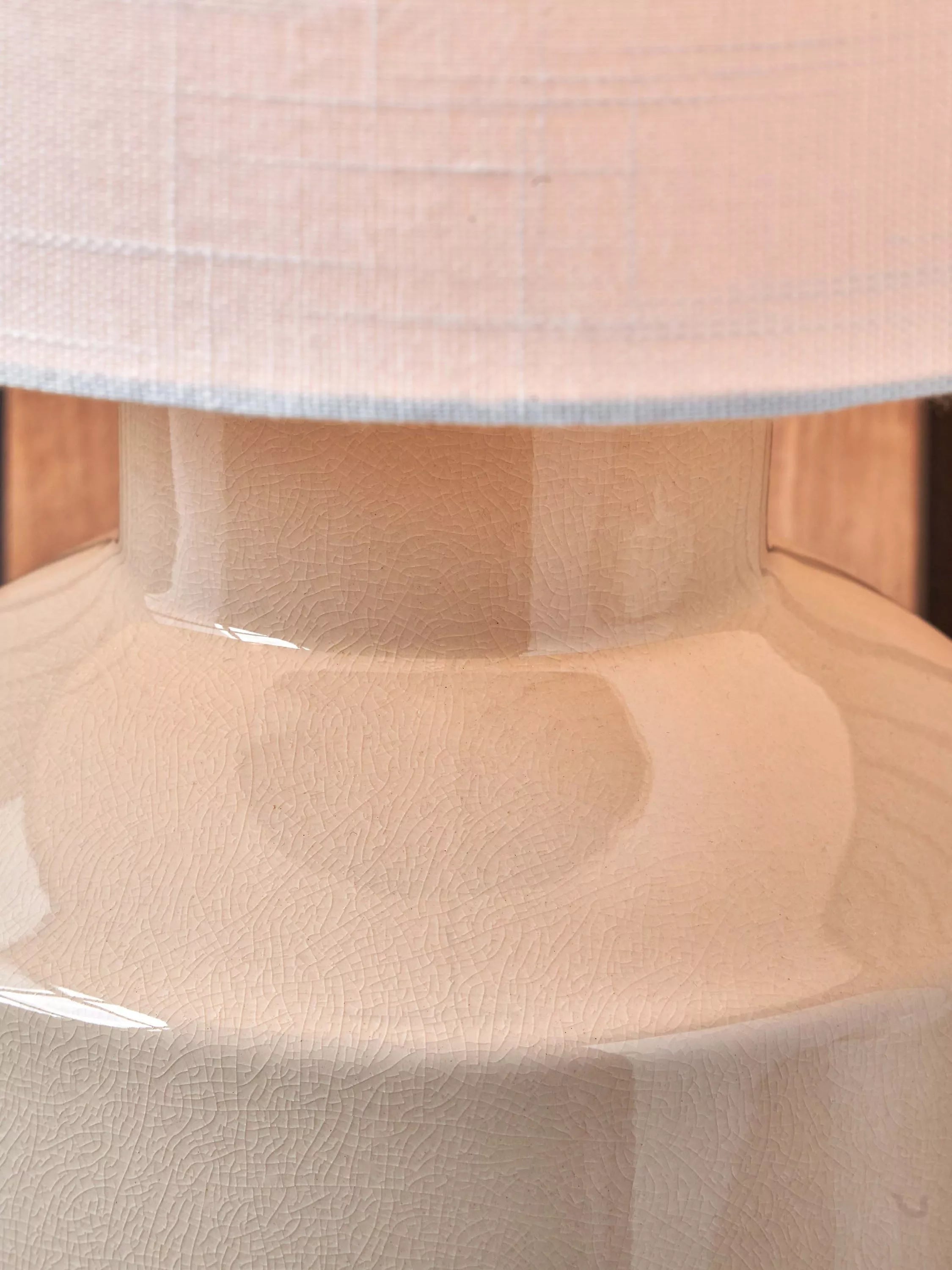 Pacific Nora ceramic table lamp cream shade - British product