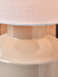 Pacific Nora ceramic table lamp cream shade - British product