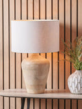 Pacific Taika wooden table lamp white wash medium - British product
