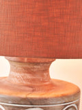 Pacific curved wood white wash large table lamp - British product