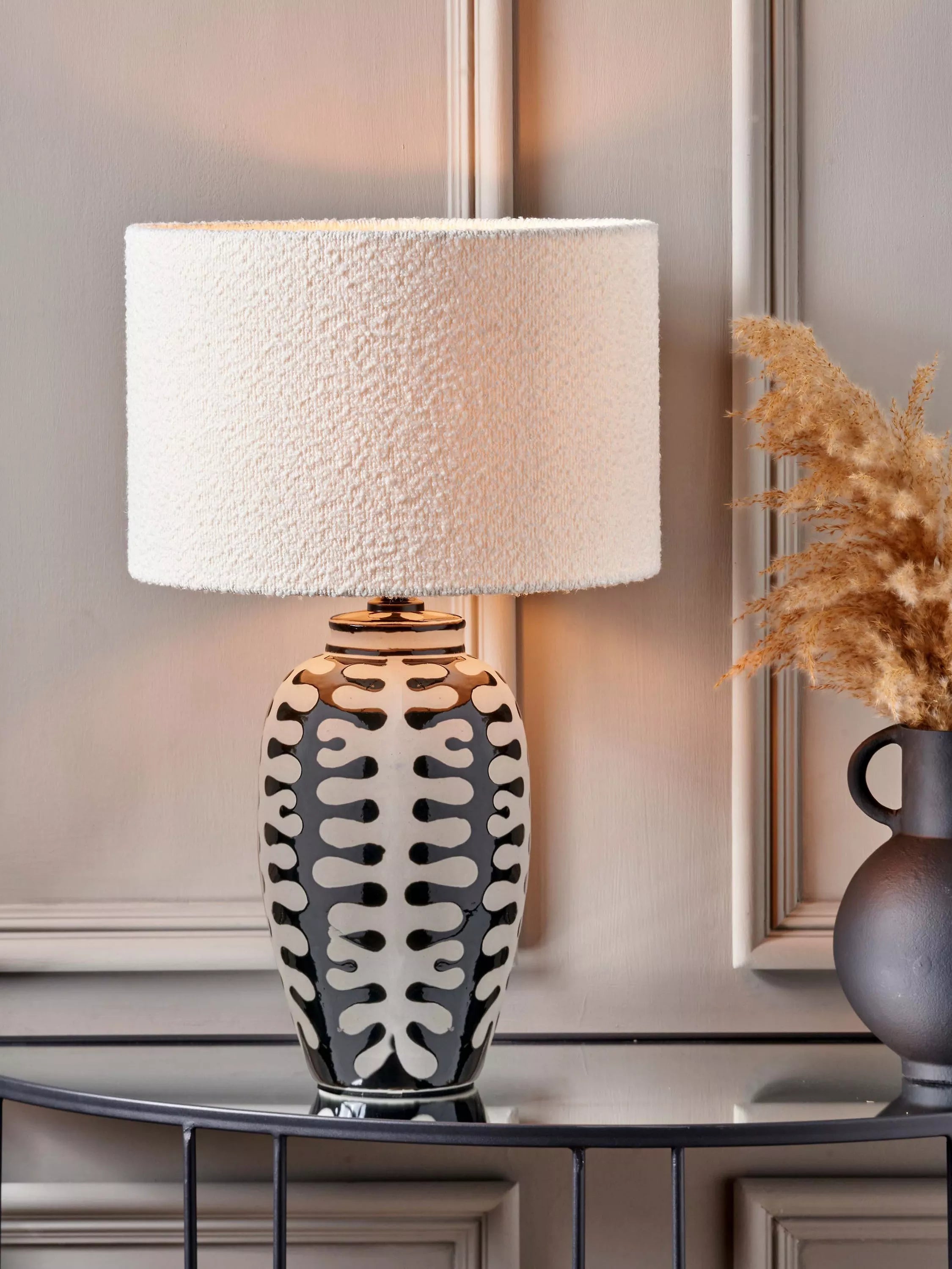 Pacific Elkorn tall ceramic table lamp - British product