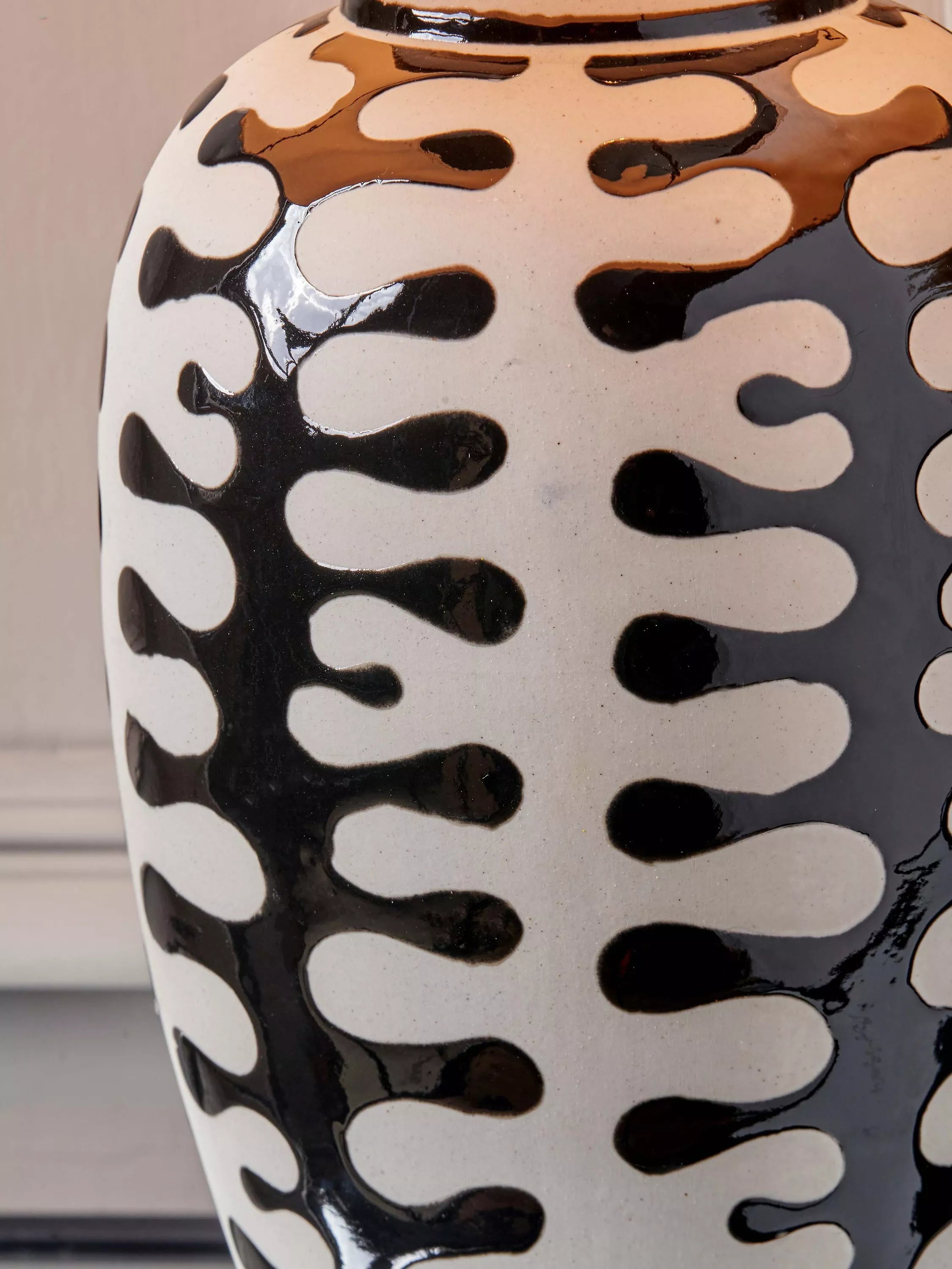 Pacific Elkorn tall ceramic table lamp - British product