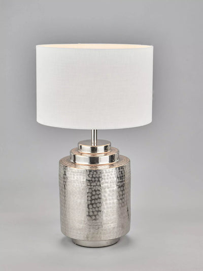 John Lewis Pacific Zuri Metallic Silver Table Lamp- Buy online at McGrocer