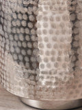 Pacific Zuri silver table lamp with hand-hammered metal base (British brand)
