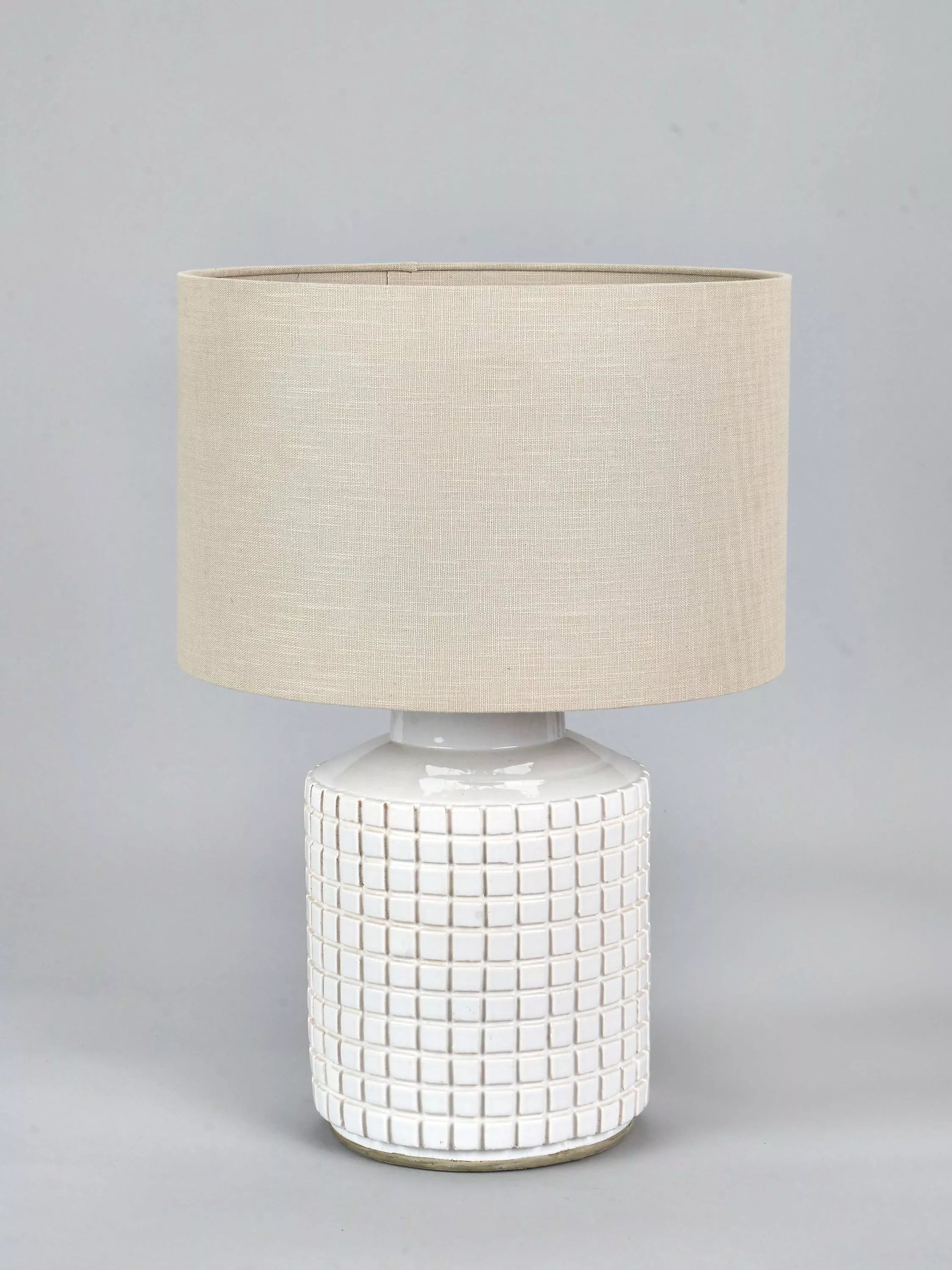 Pacific stoneware lamp white 52cm - British product