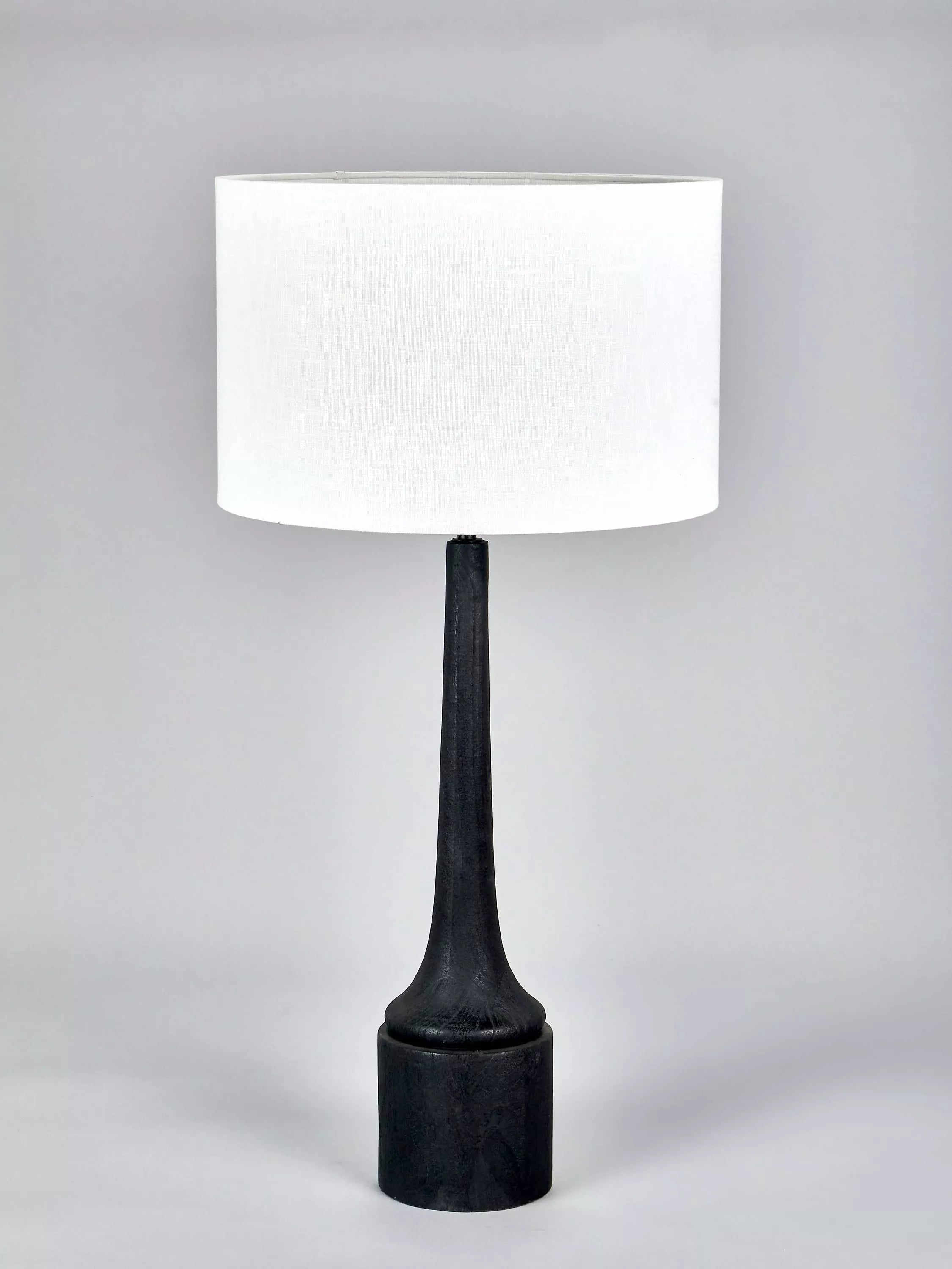 Pacific Marin black wooden table lamp large, imported from the UK