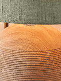 Pacific Nelu wooden dome table lamp natural finish, UK version