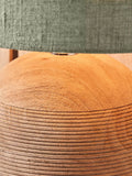 Pacific Nelu wooden dome table lamp natural finish, UK version