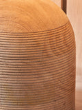Pacific Nelu wooden dome table lamp natural finish, UK version