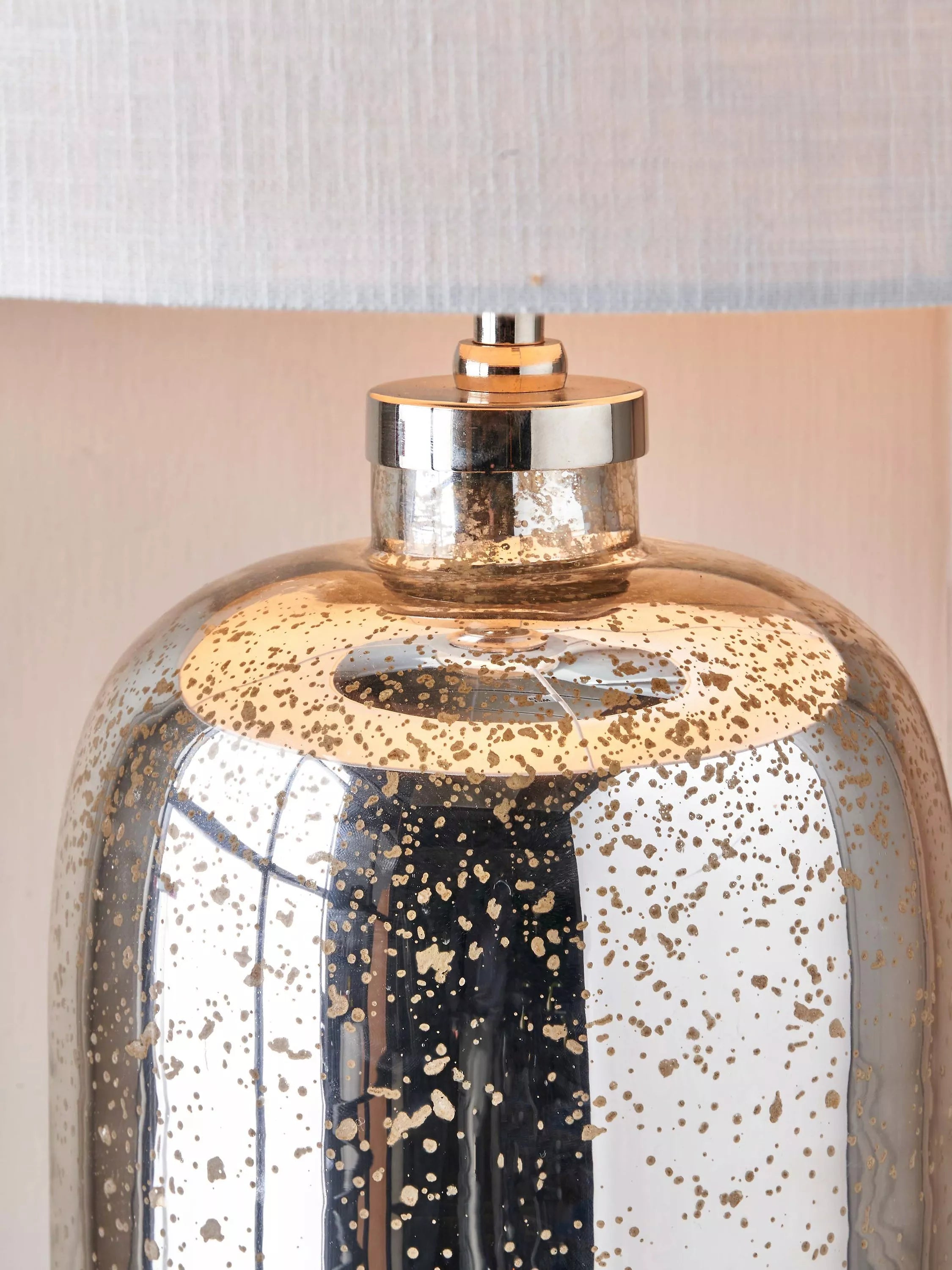 Pacific Ophelia mercury glass table lamp medium size, imported from the UK