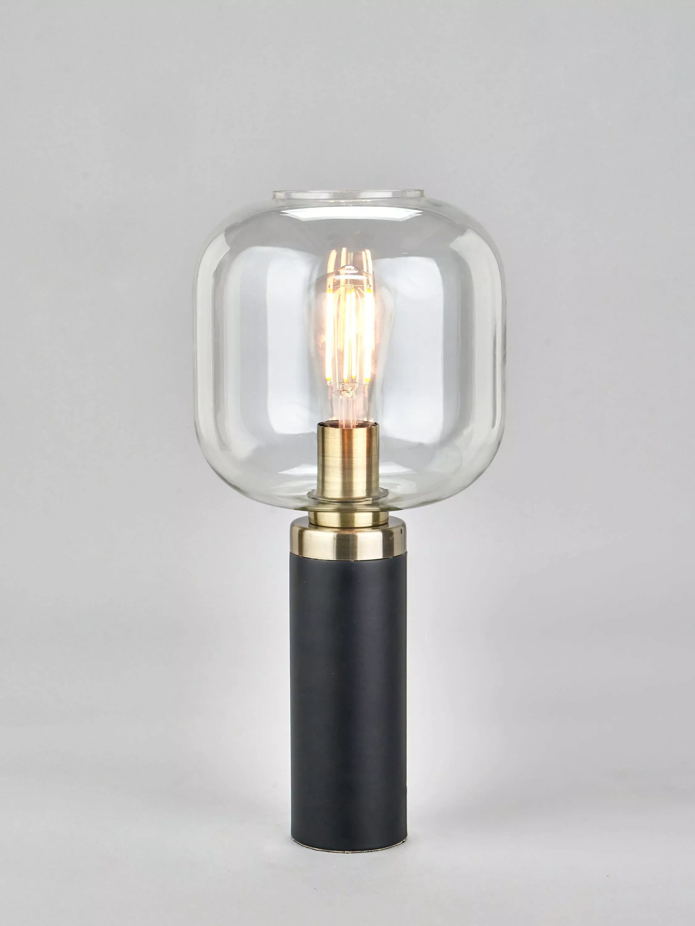 Pacific Florence glass pendant ceiling light black gold (British brand)