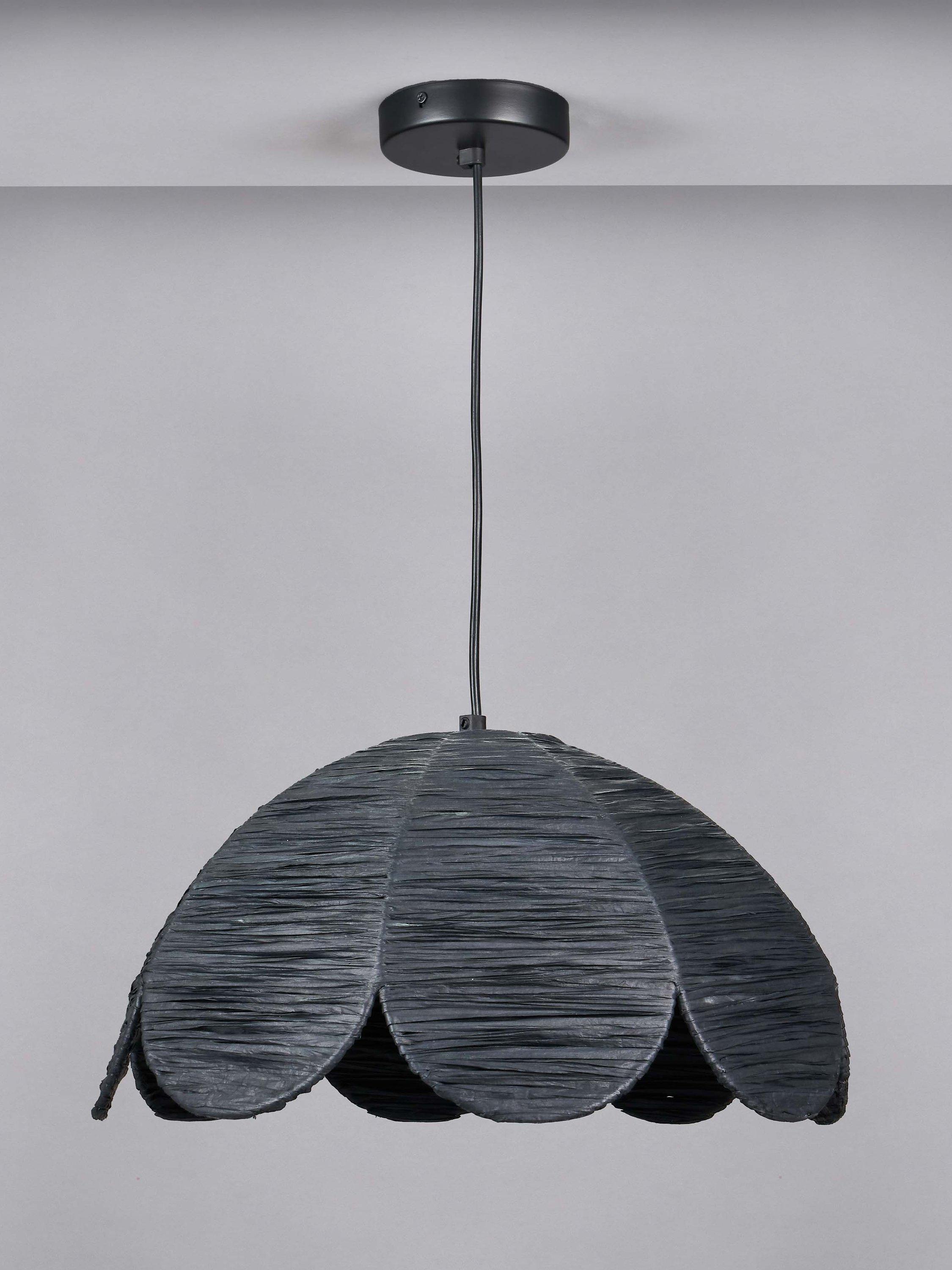 Pacific black raffia pendant ceiling light (British brand)