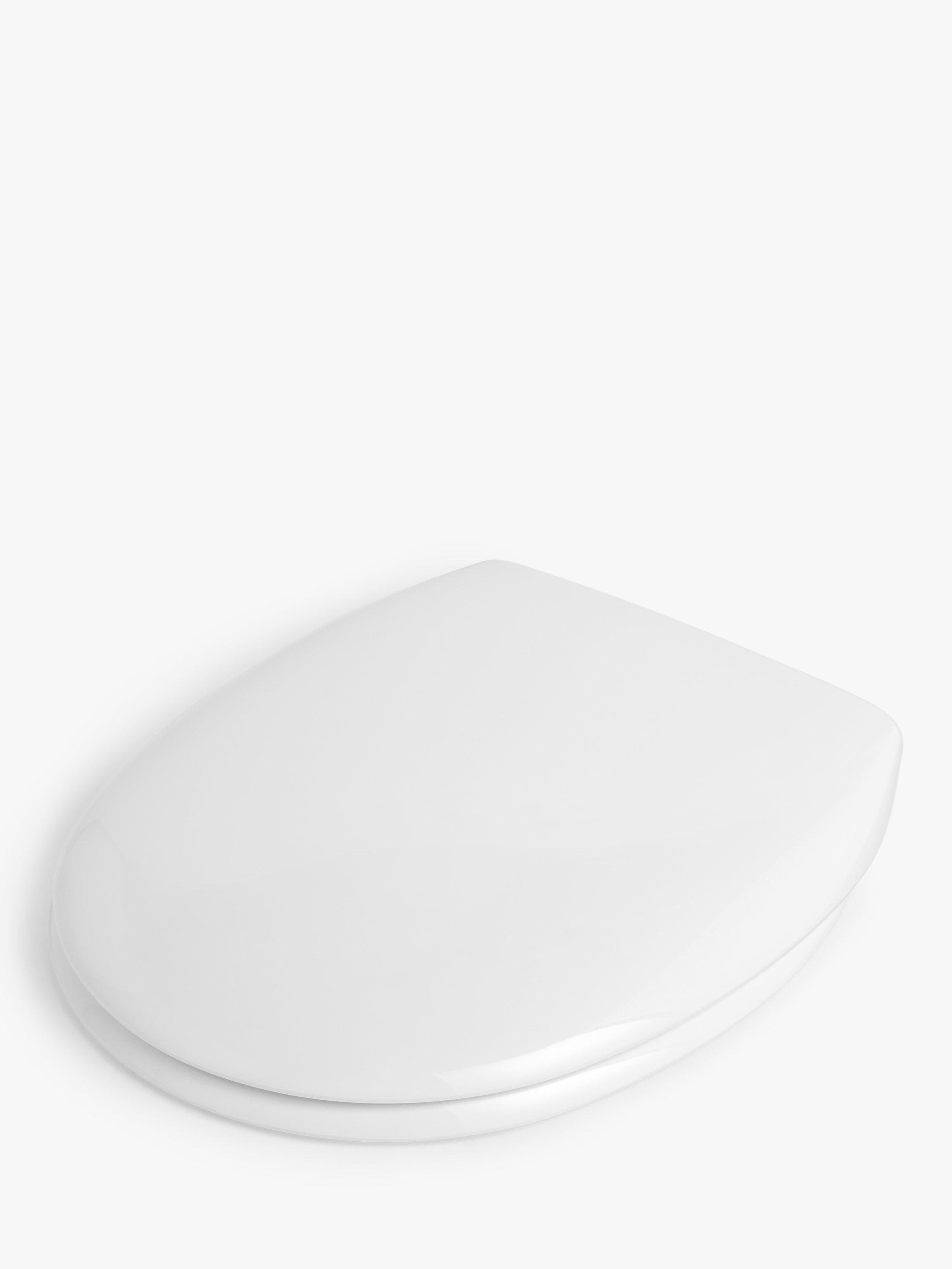 Siège de toilette John Lewis blanc à fixation par le bas - Produit britannique