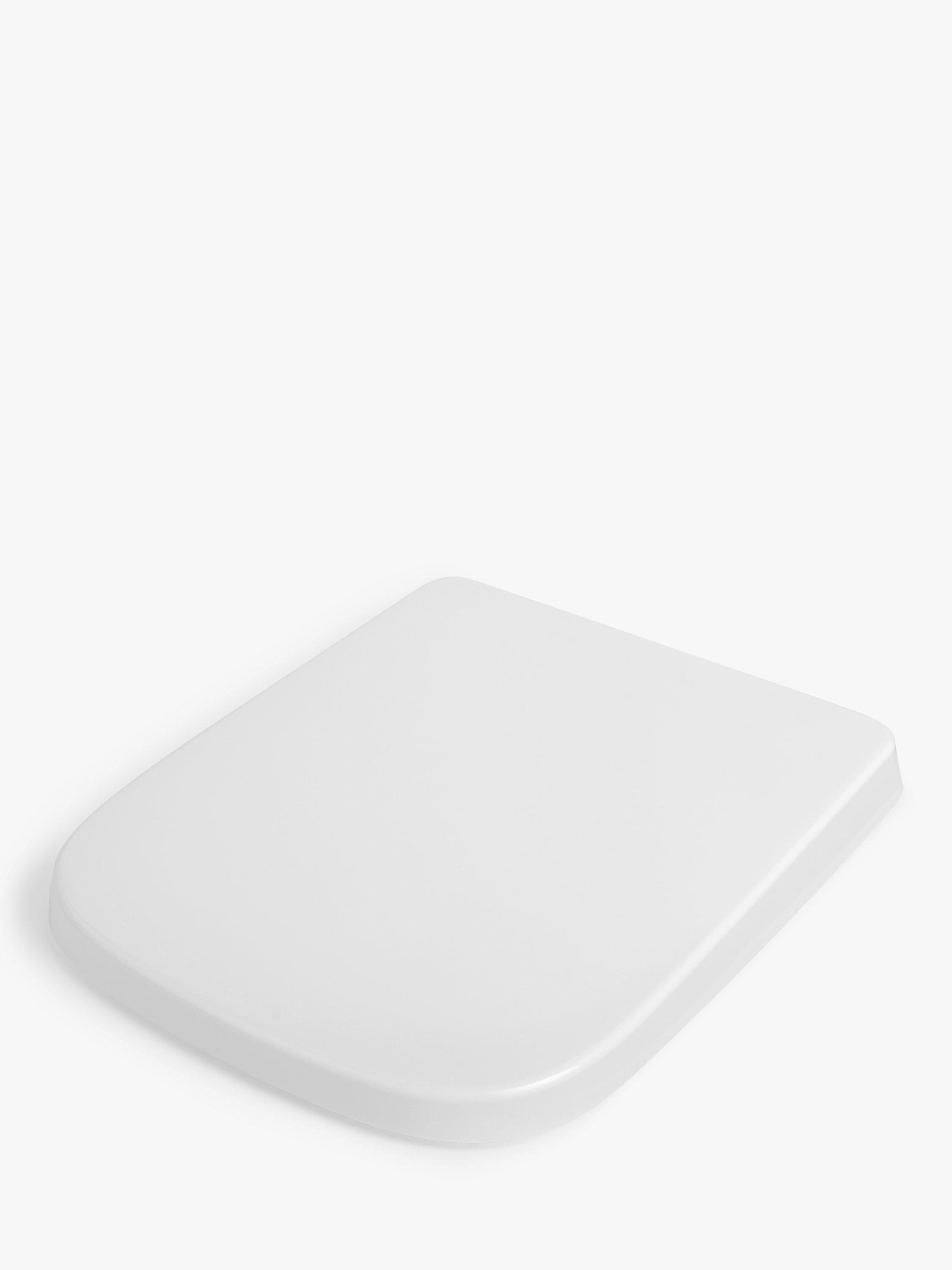John Lewis Soft Square Easy-Fix toilet seat white, imported from the UK