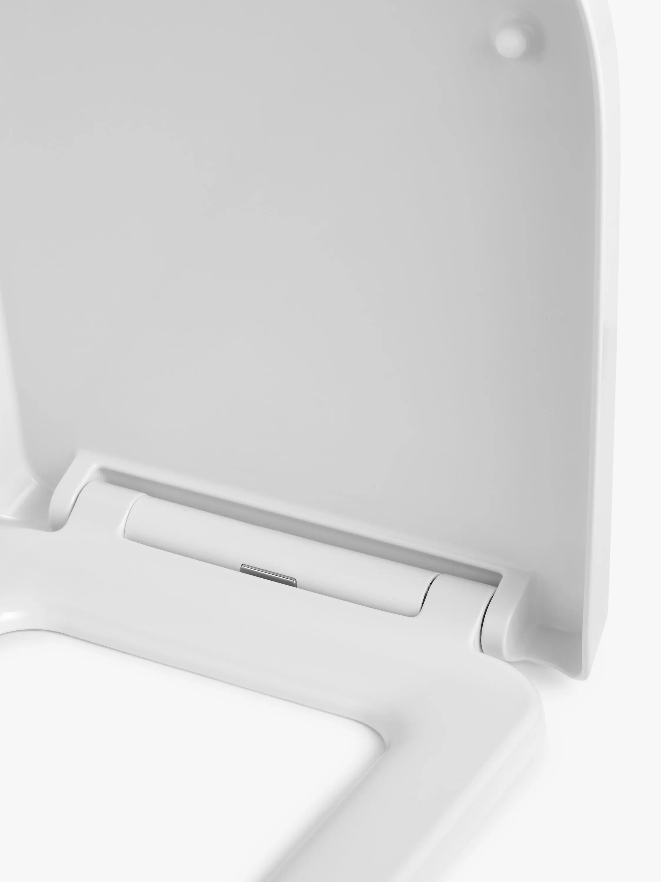 John Lewis Soft Square Easy-Fix toilet seat white, imported from the UK