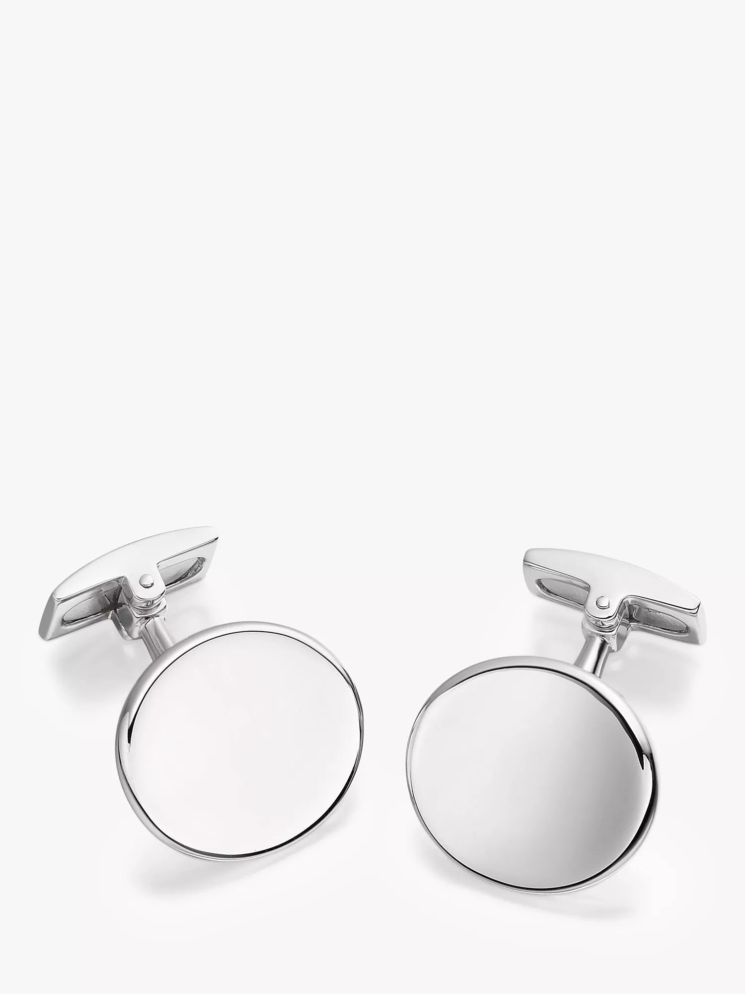 Hoxton London concave oval silver cufflinks, UK version