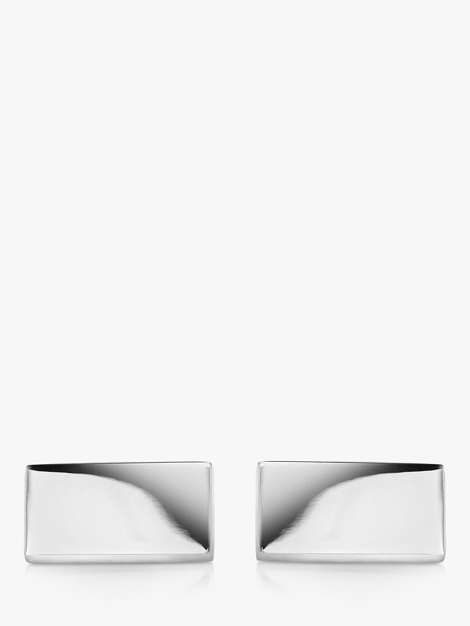 Hoxton London rectangular sterling silver cufflinks, UK version