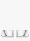 Hoxton London domed rectangular cufflinks silver (British brand)